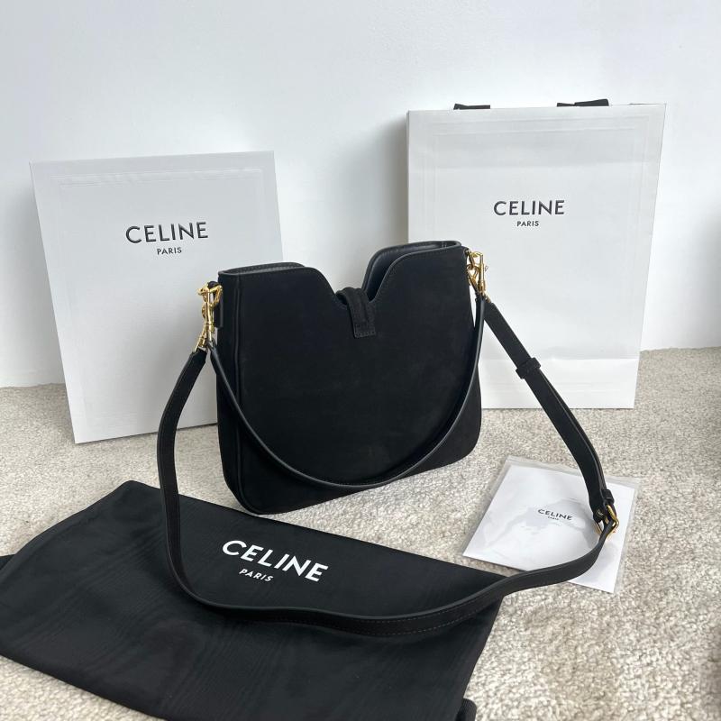 Celine Small Suede Camille 16 Soft Bag Brown 120693