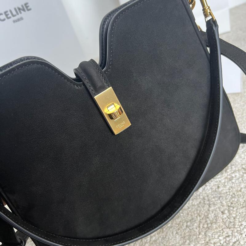 Celine Small Suede Camille 16 Soft Bag Brown 120693