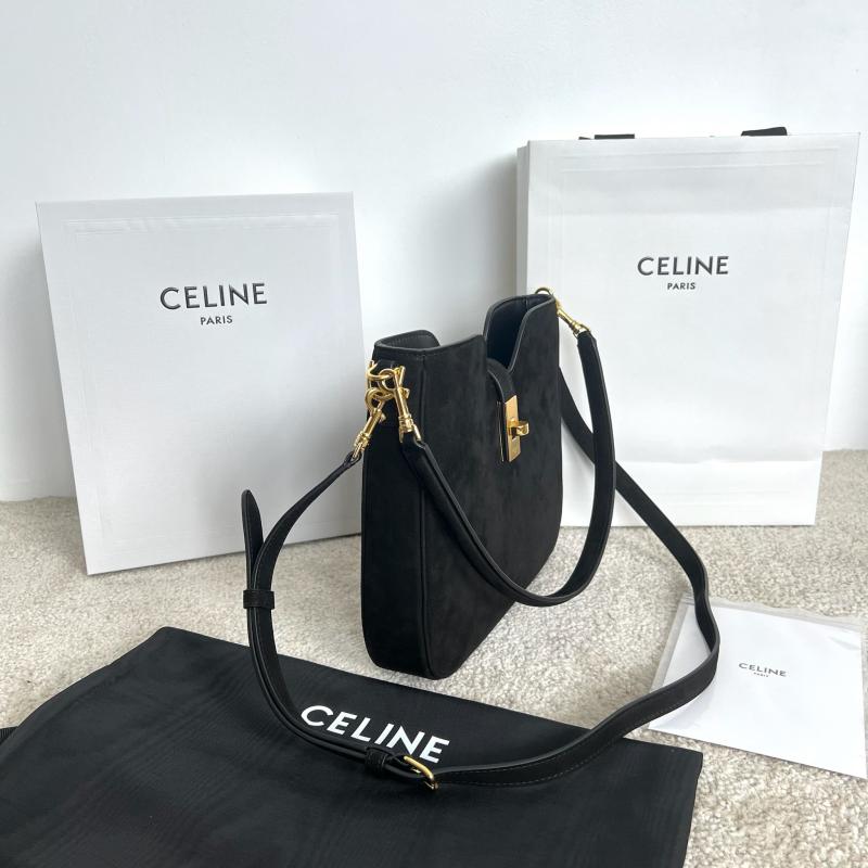 Celine Small Suede Camille 16 Soft Bag Brown 120693