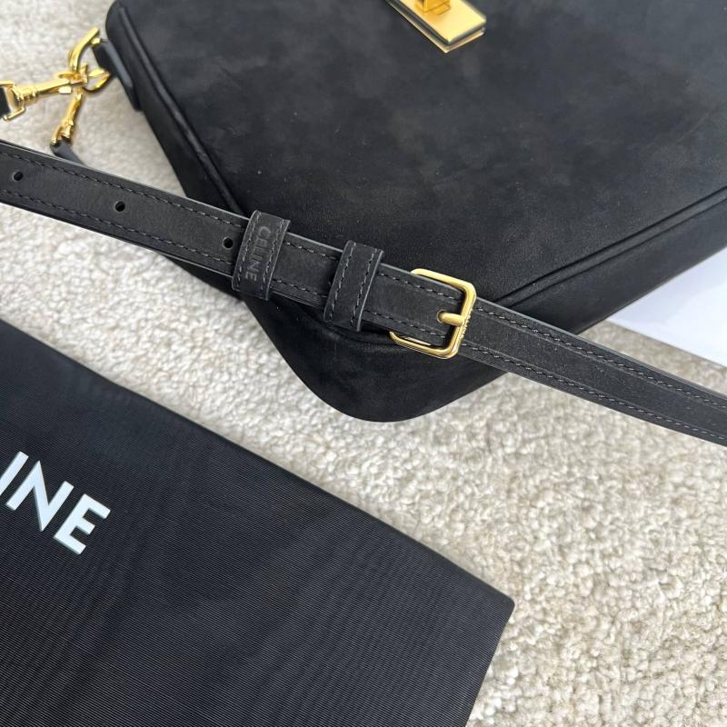 Celine Small Suede Camille 16 Soft Bag Brown 120693