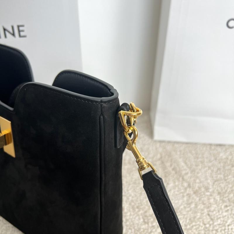 Celine Small Suede Camille 16 Soft Bag Brown 120693