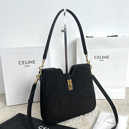 Celine Small Suede Camille 16 Soft Bag Brown 120693