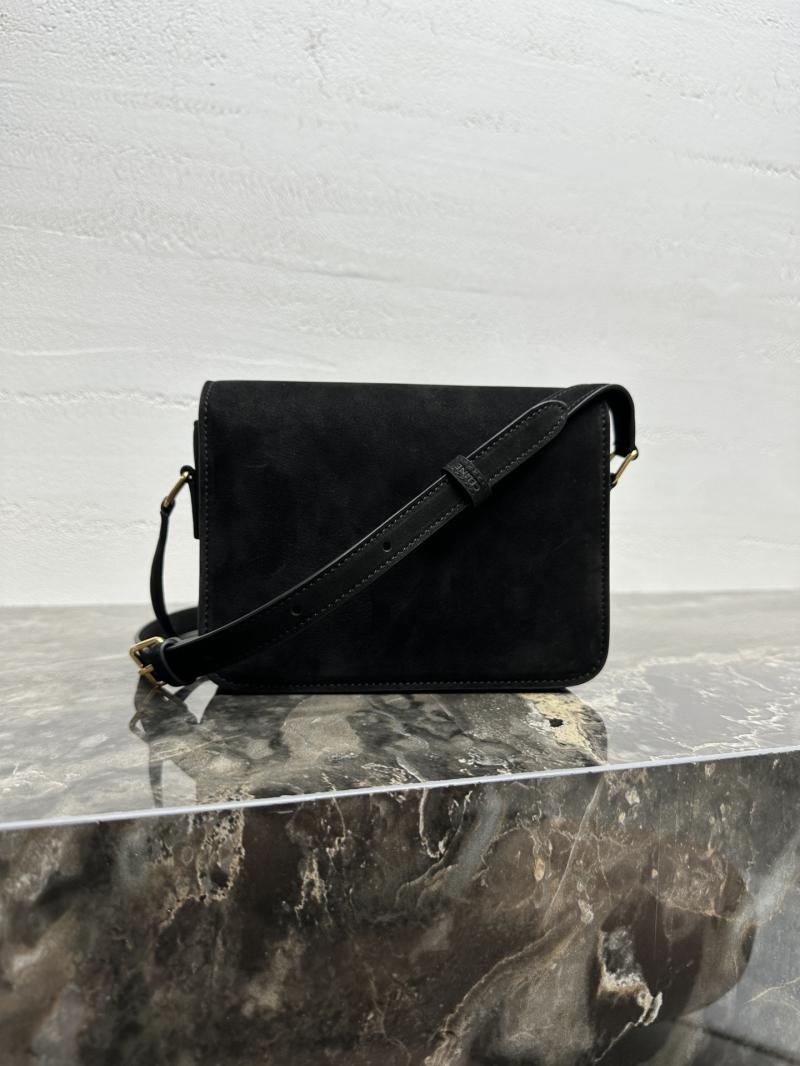Celine Small Suede Triomphe Bag Black C188423
