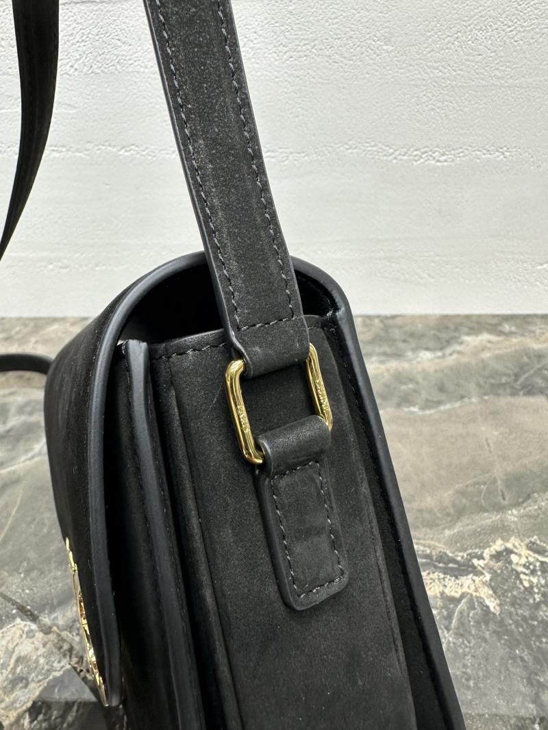 Celine Small Suede Triomphe Bag Black C188423