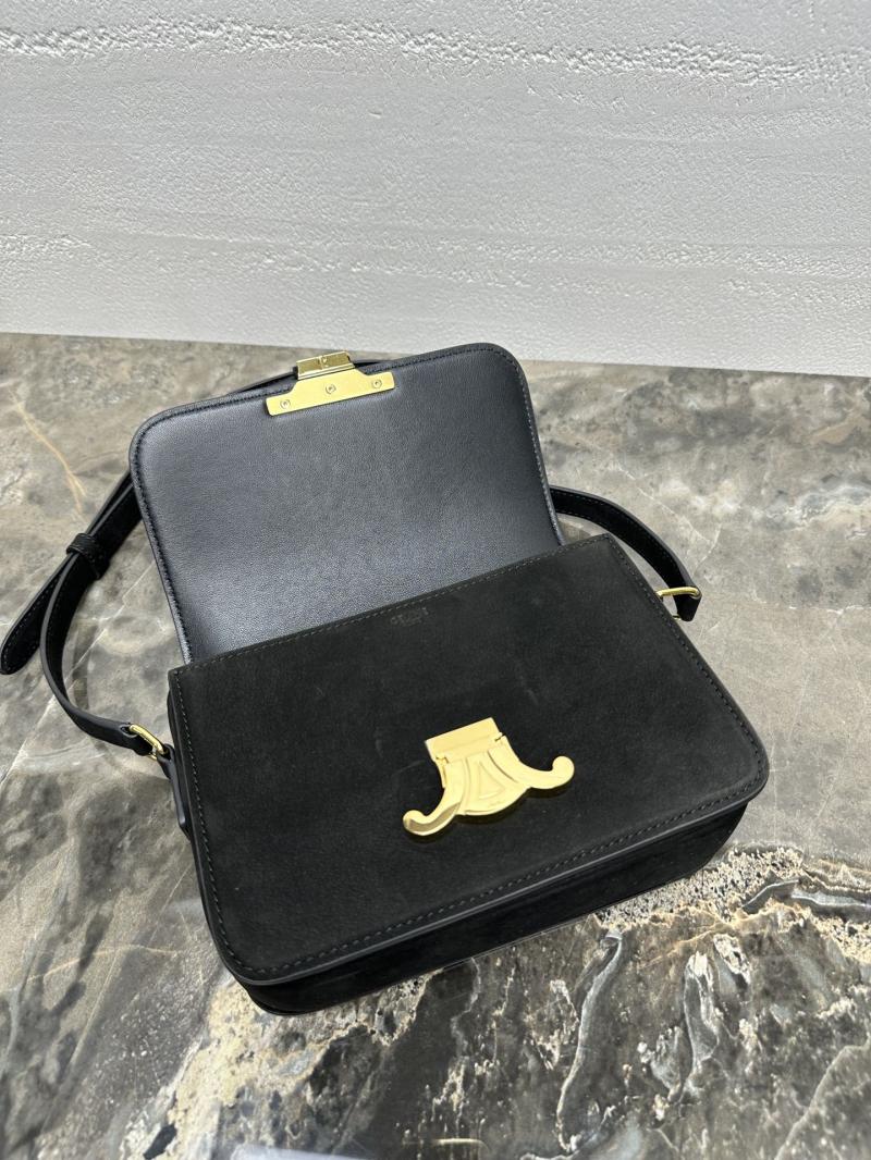 Celine Small Suede Triomphe Bag Black C188423