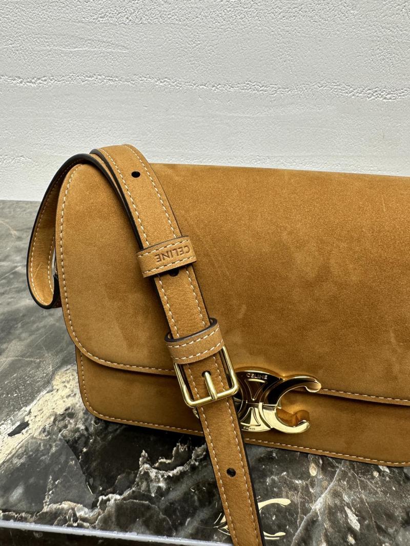 Celine Small Suede Triomphe Bag Brown C188423