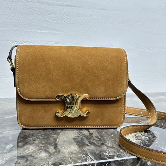 Celine Small Suede Triomphe Bag Brown C188423