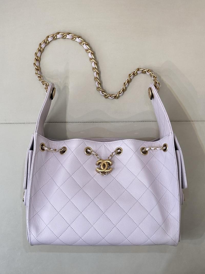 Chanel 25 Small Handbag Light Purple AS5293