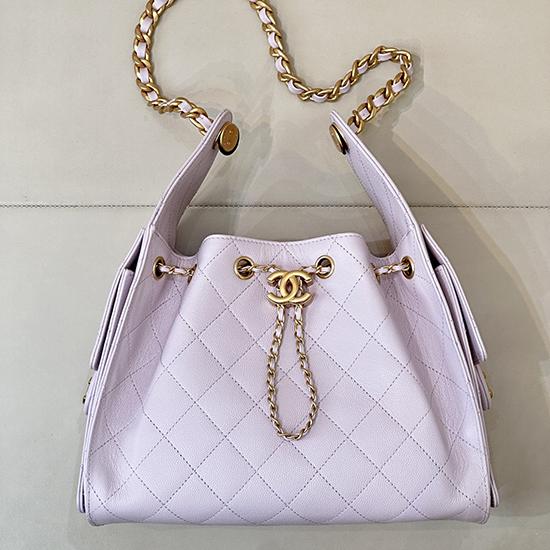 Chanel 25 Small Handbag Light Purple AS5293