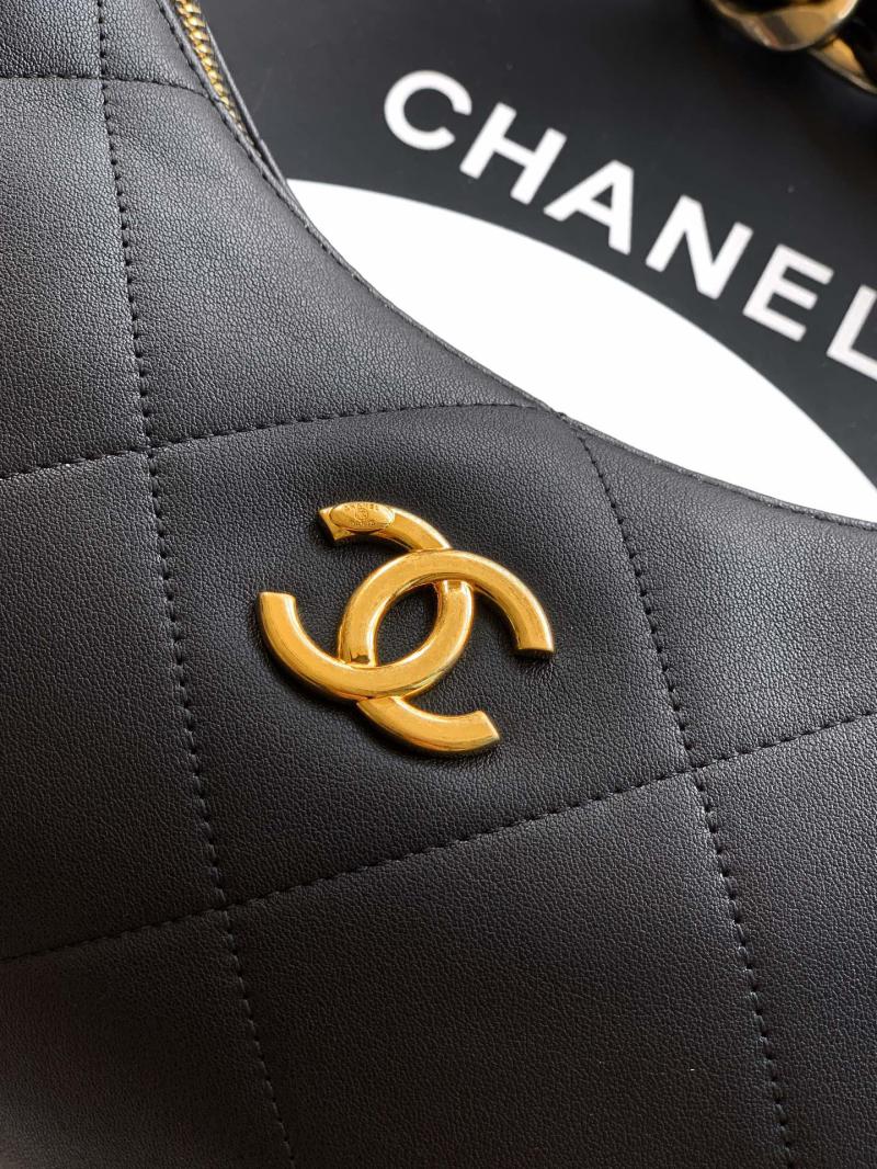 Chanel Calfskin Hobo Bag Black AS5837