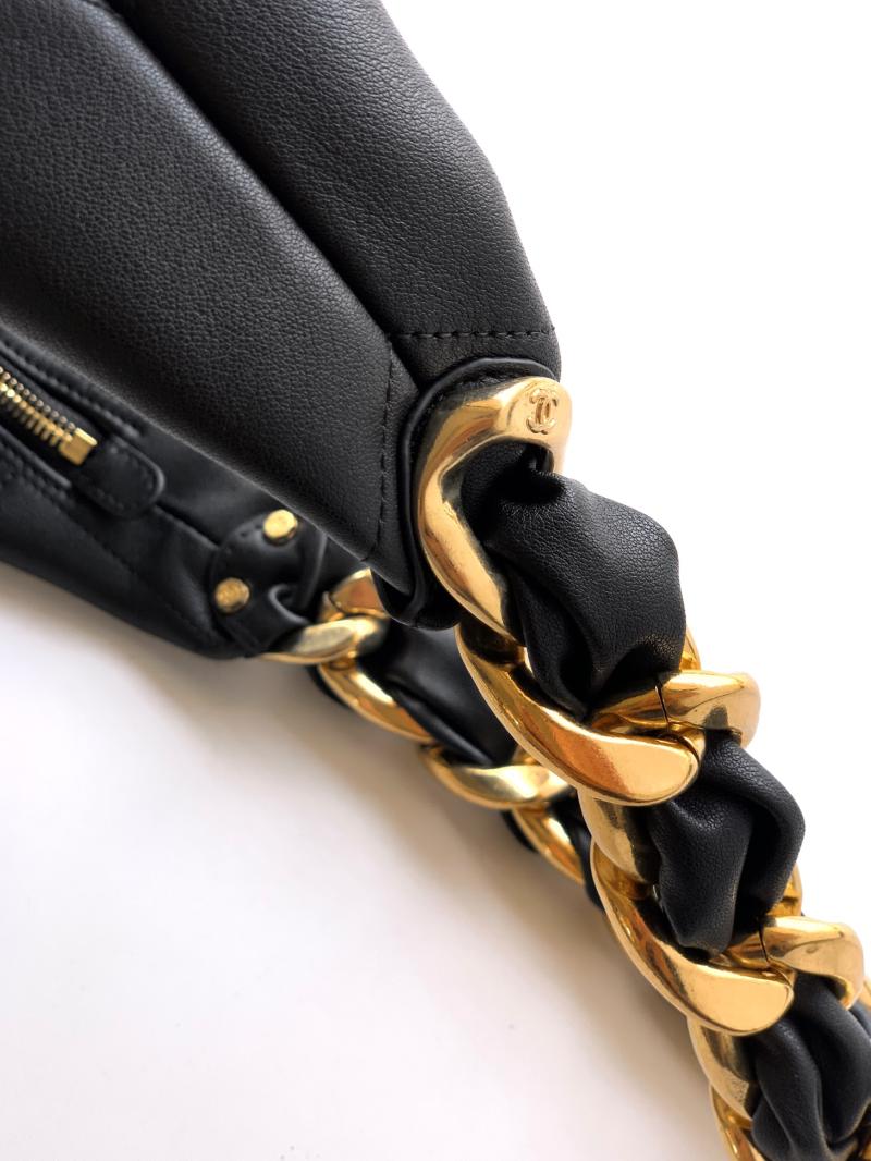 Chanel Calfskin Hobo Bag Black AS5837