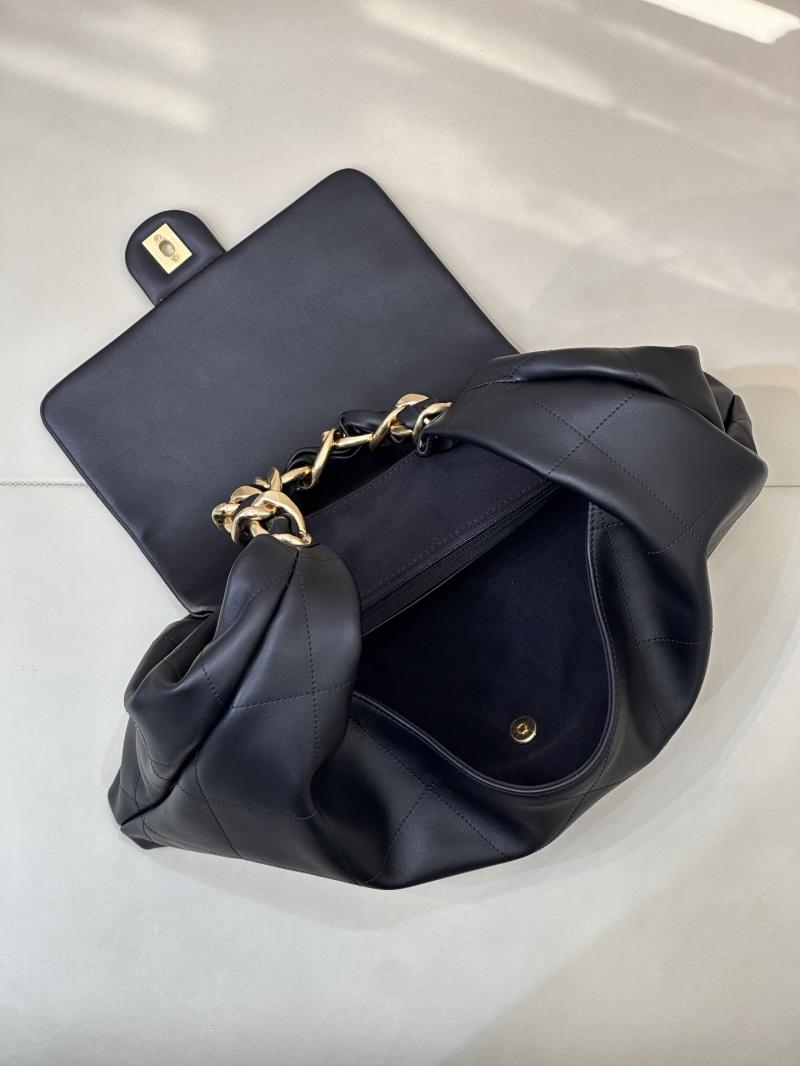 Chanel Calfskin Large Hobo Bag Black AS5834