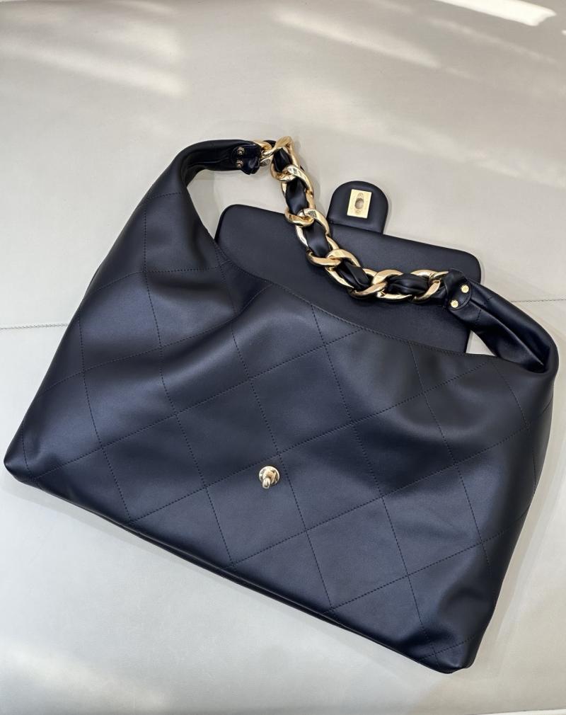 Chanel Calfskin Large Hobo Bag Black AS5834