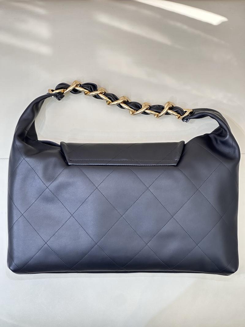 Chanel Calfskin Large Hobo Bag Black AS5834