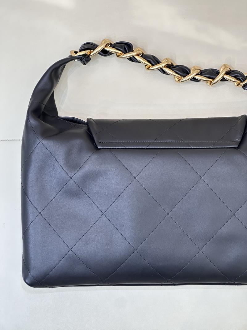 Chanel Calfskin Large Hobo Bag Black AS5834