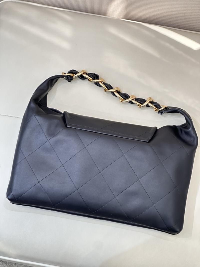Chanel Calfskin Large Hobo Bag Black AS5834