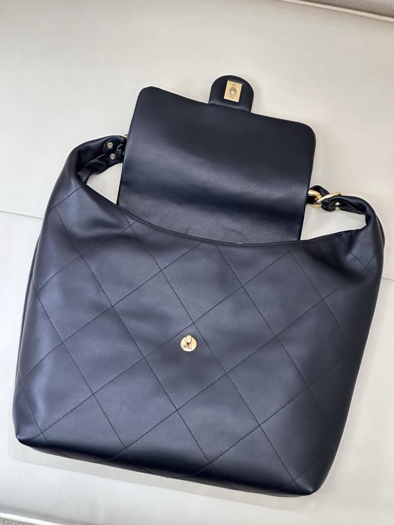 Chanel Calfskin Large Hobo Bag Black AS5838