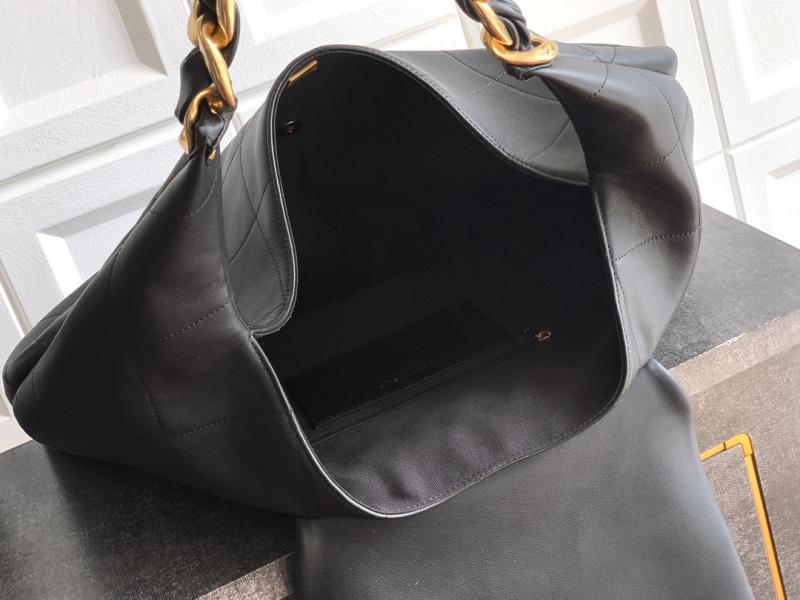 Chanel Calfskin Maxi Hobo Bag Black AS5839