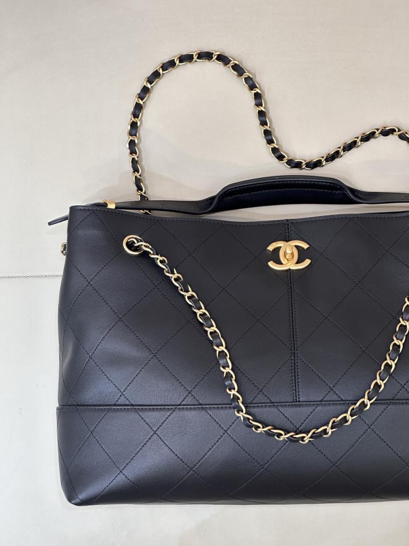 Chanel Calfskin Shopping Bag Black AS5657