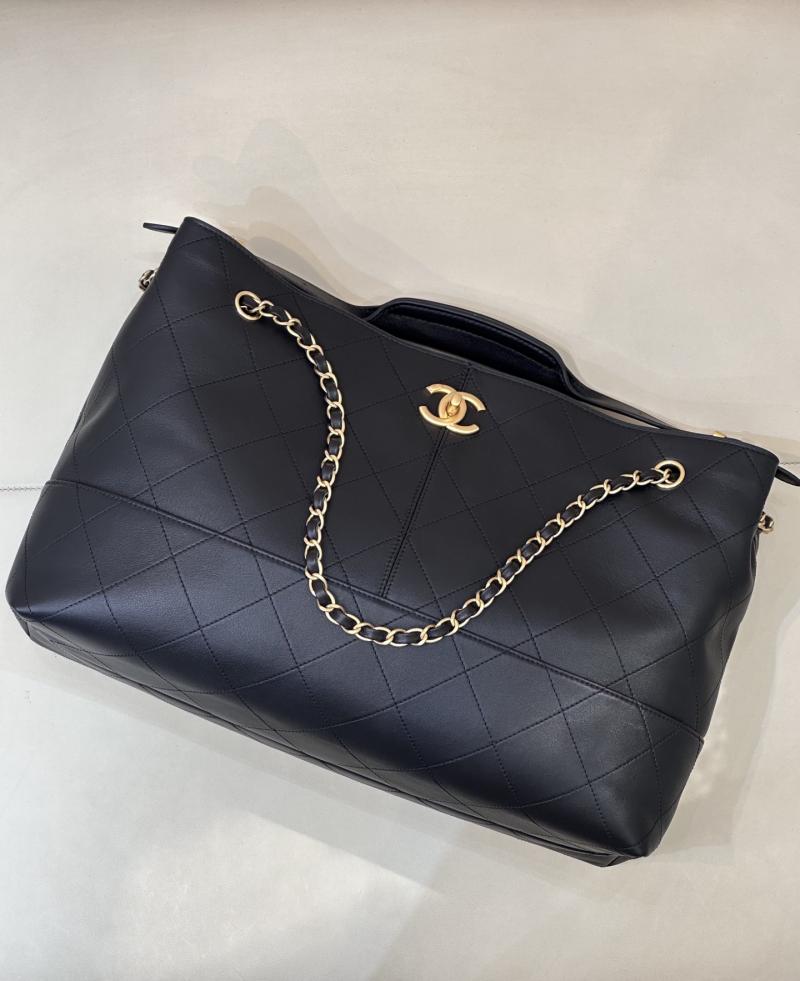 Chanel Calfskin Shopping Bag Black AS5657