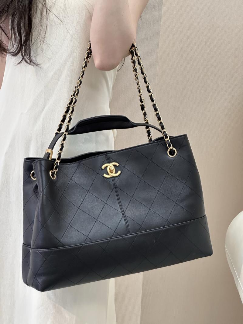 Chanel Calfskin Shopping Bag Black AS5657