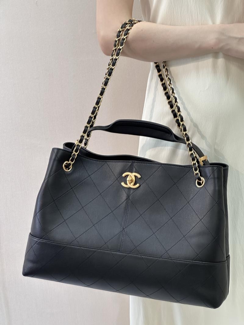Chanel Calfskin Shopping Bag Black AS5657