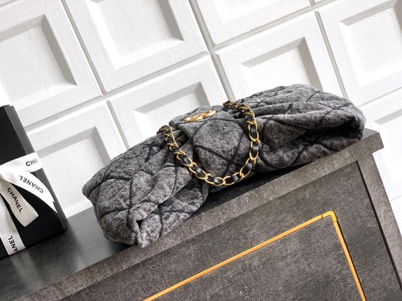 Chanel Denim Bow bag Black AS5851