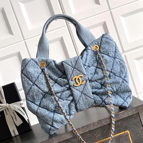 Chanel Denim Bow bag Blue AS5851