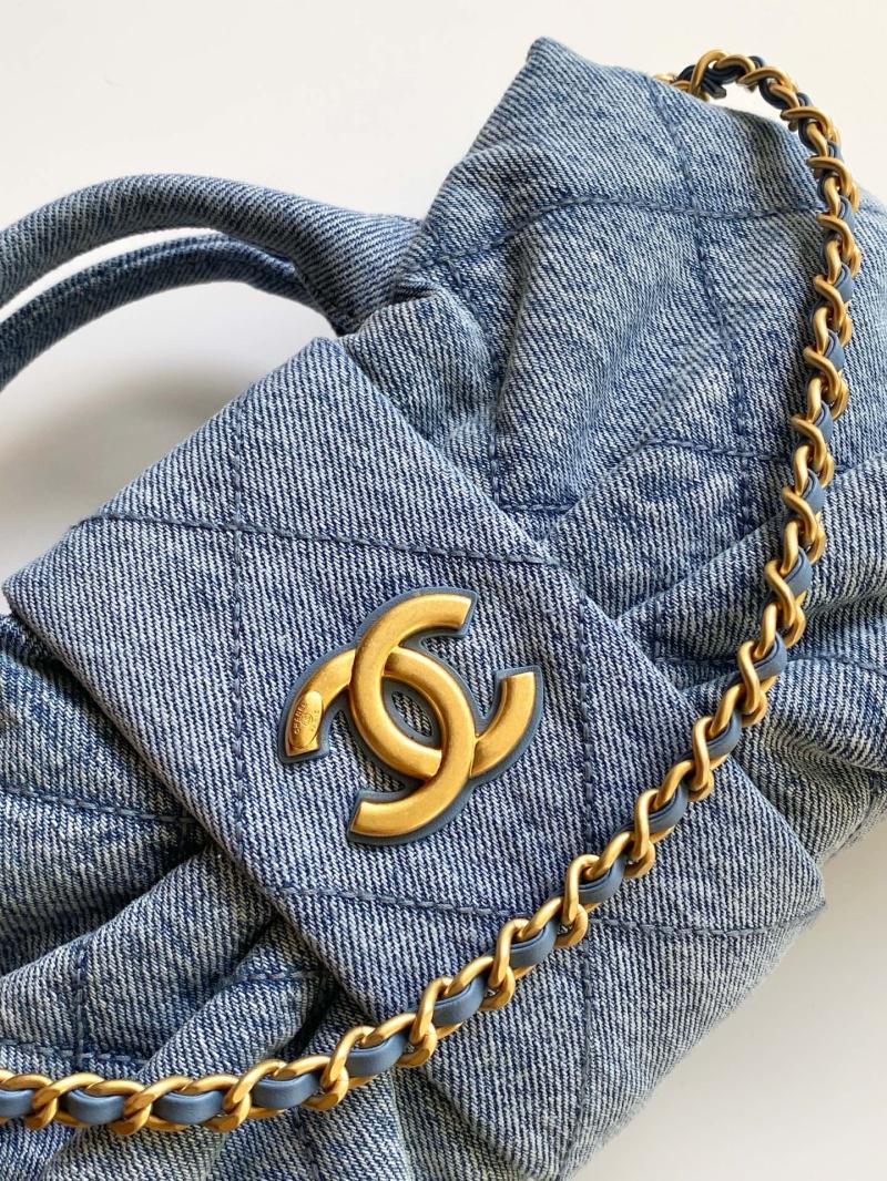 Chanel Denim Mini Bow Bag Blue AS5849