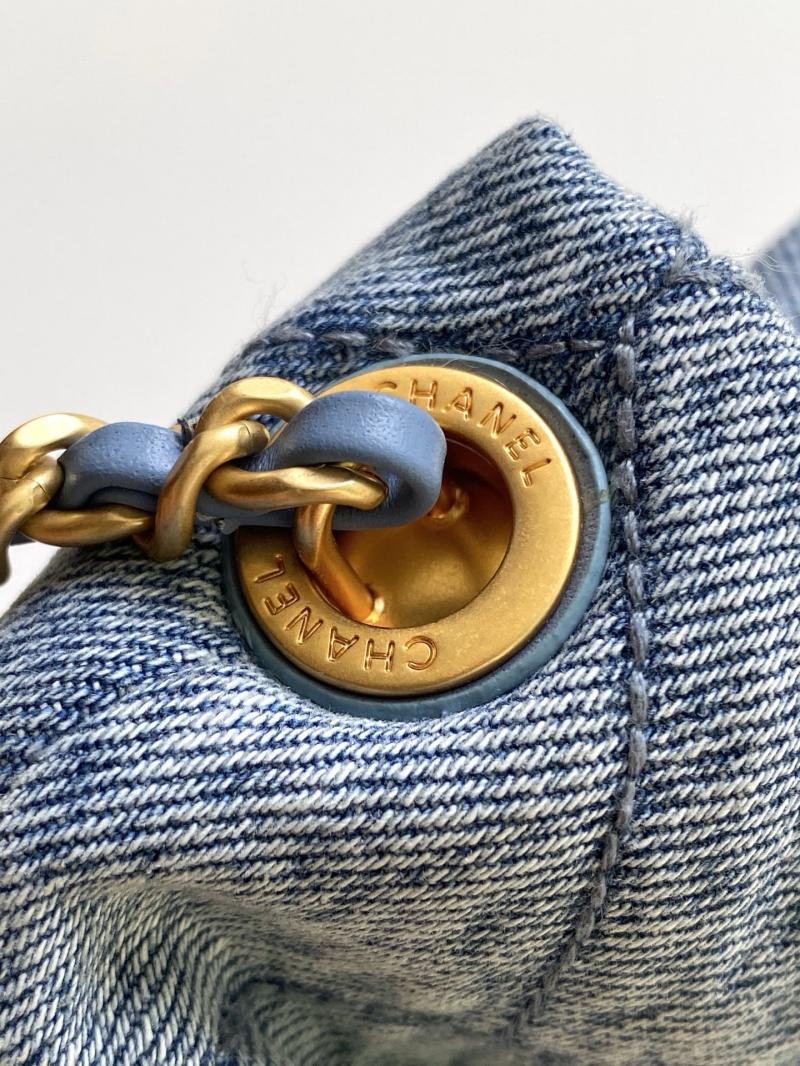 Chanel Denim Mini Bow Bag Blue AS5849