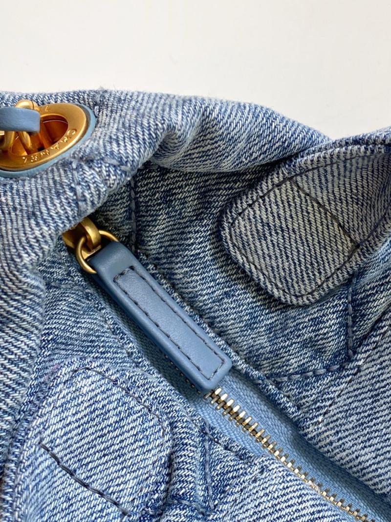 Chanel Denim Mini Bow Bag Blue AS5849