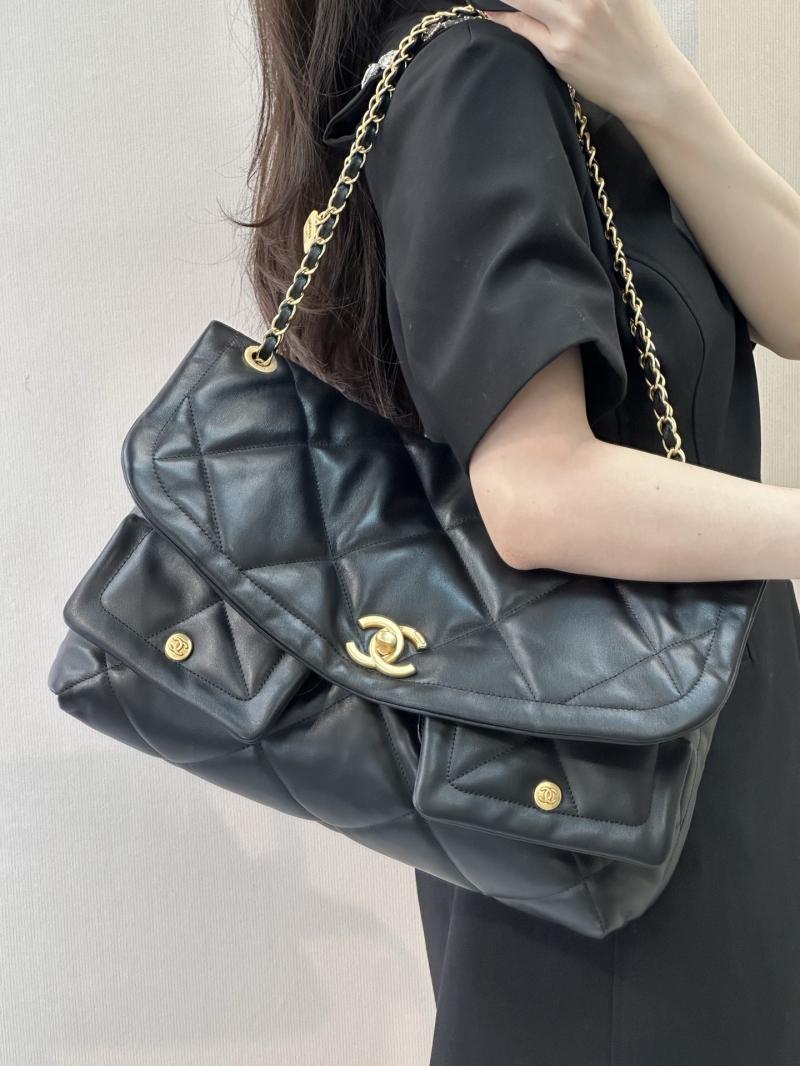 Chanel Lambskin Maxi Flap Bag Black AS5727