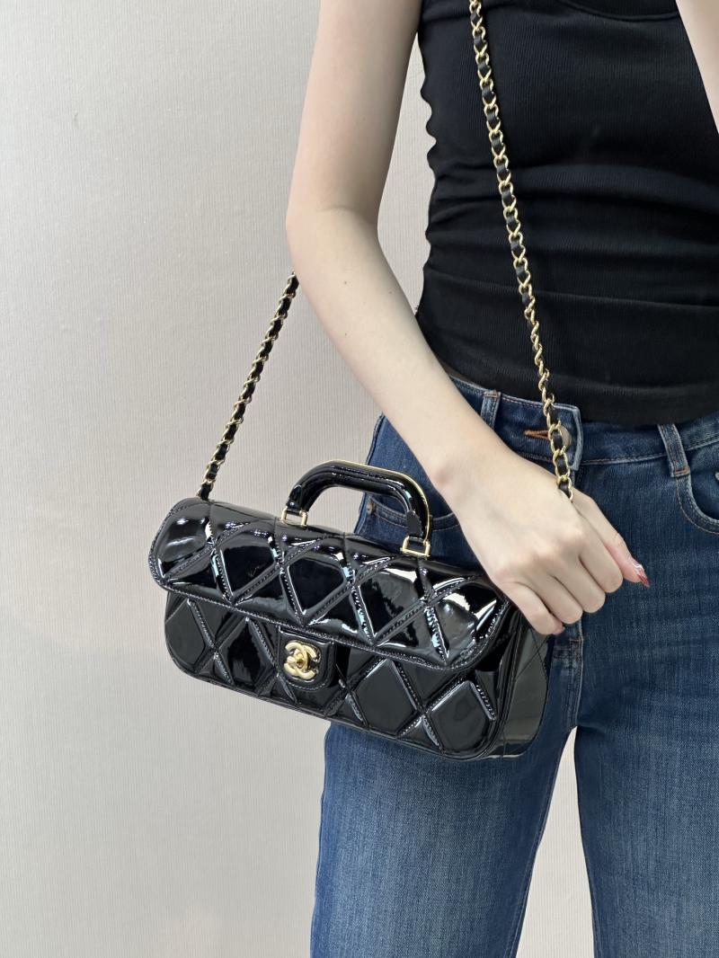 Chanel Large Flap Bag With Top Handle Black AS5807