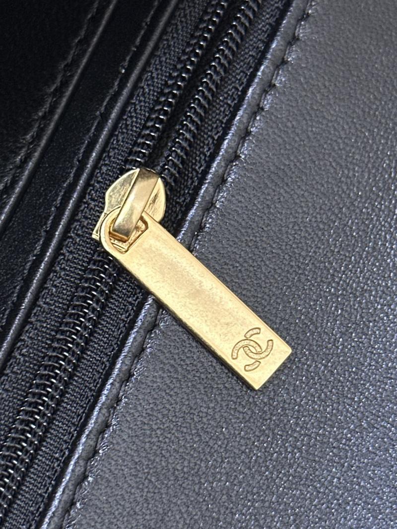 Chanel Large Flap Bag With Top Handle Black AS5807