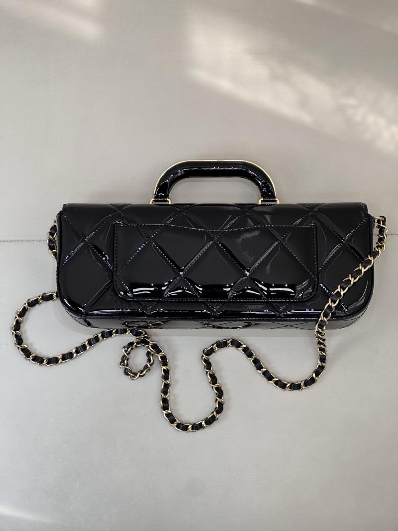 Chanel Large Flap Bag With Top Handle Black AS5807