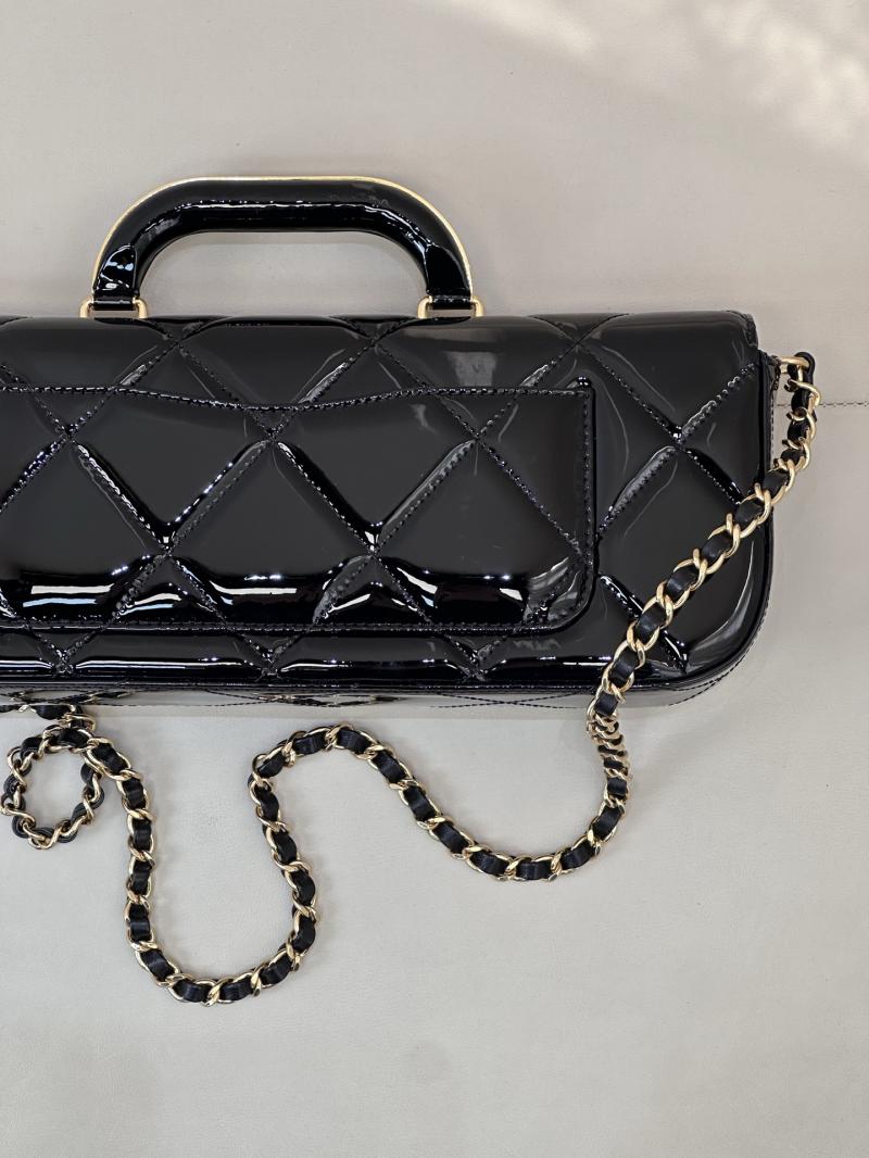 Chanel Large Flap Bag With Top Handle Black AS5807