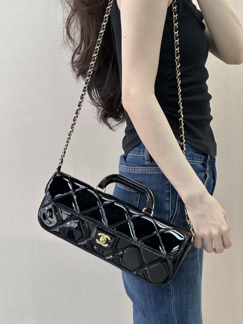Chanel Large Flap Bag With Top Handle Black AS5807