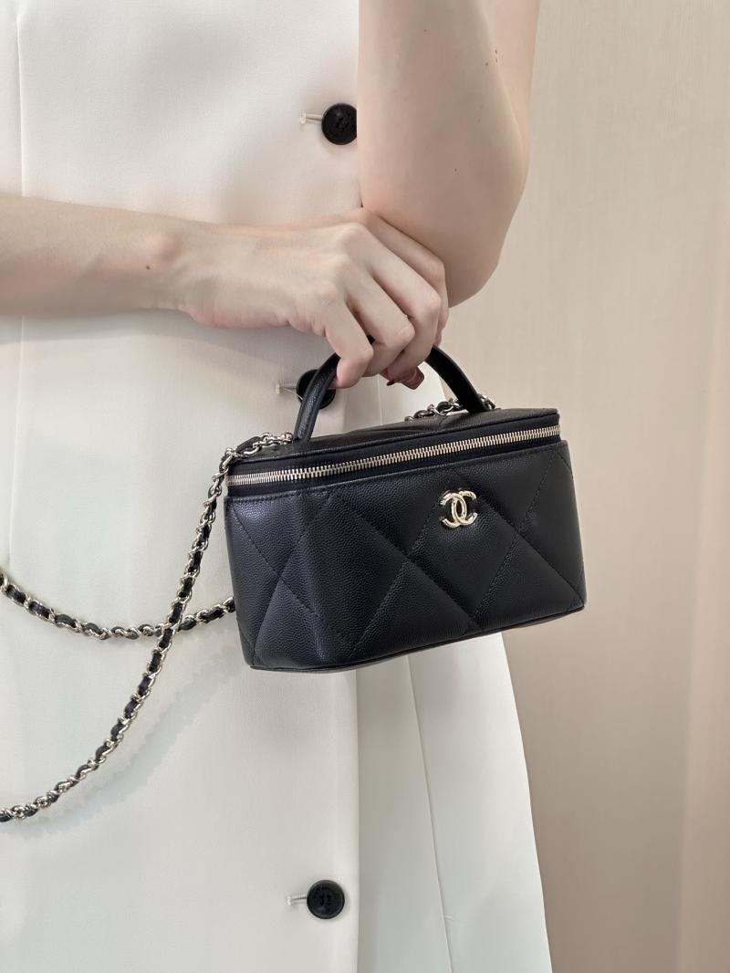 Chanel Long Vanity With Chain Black AP4933