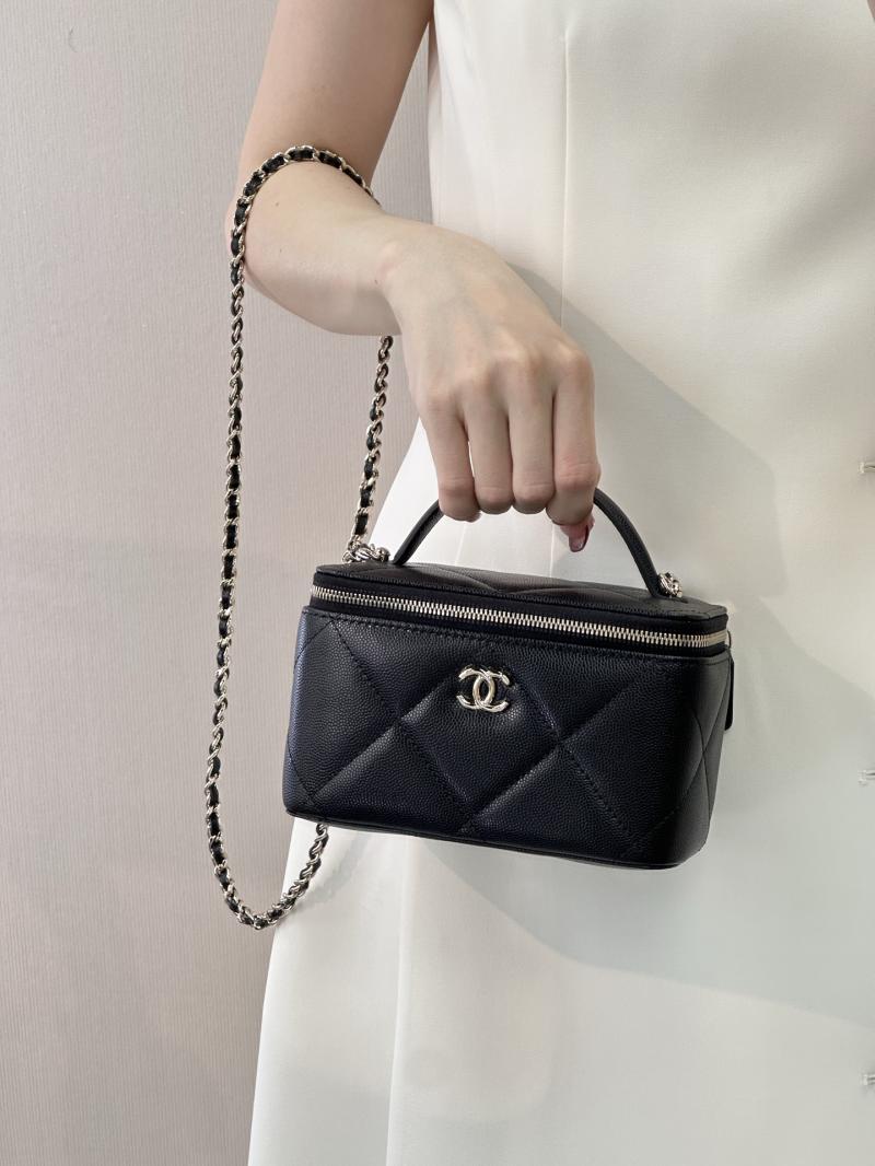 Chanel Long Vanity With Chain Black AP4933