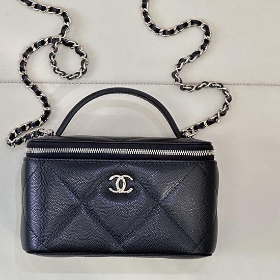 Chanel Long Vanity With Chain Black AP4933
