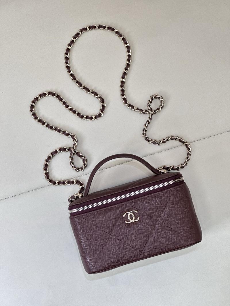 Chanel Long Vanity With Chain Burgundy AP4933
