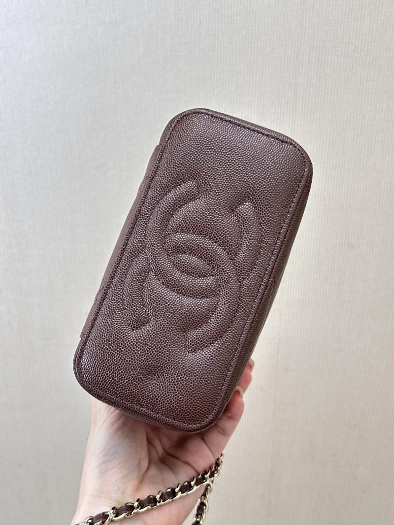 Chanel Long Vanity With Chain Burgundy AP4933