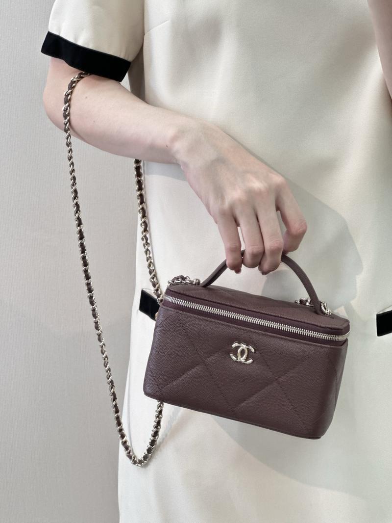Chanel Long Vanity With Chain Burgundy AP4933
