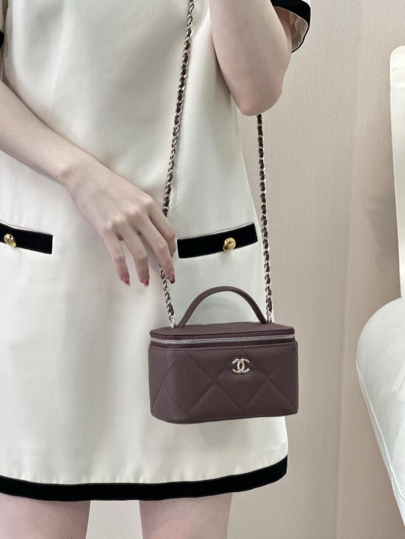 Chanel Long Vanity With Chain Burgundy AP4933