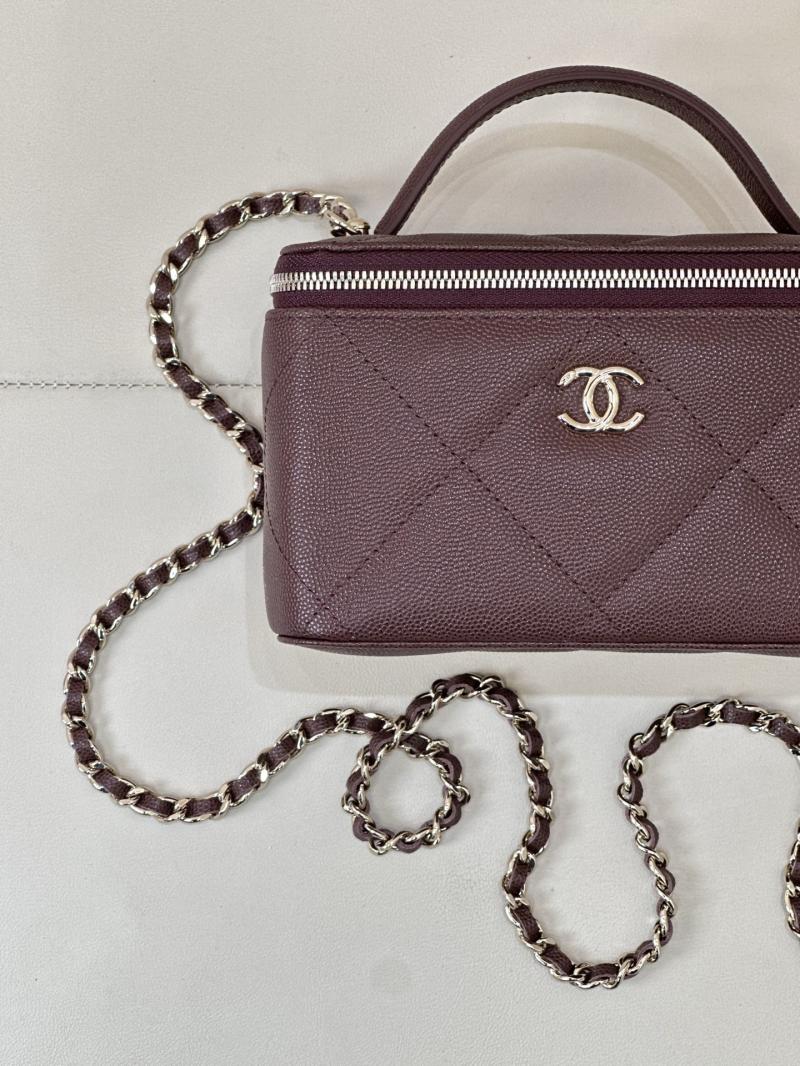 Chanel Long Vanity With Chain Burgundy AP4933