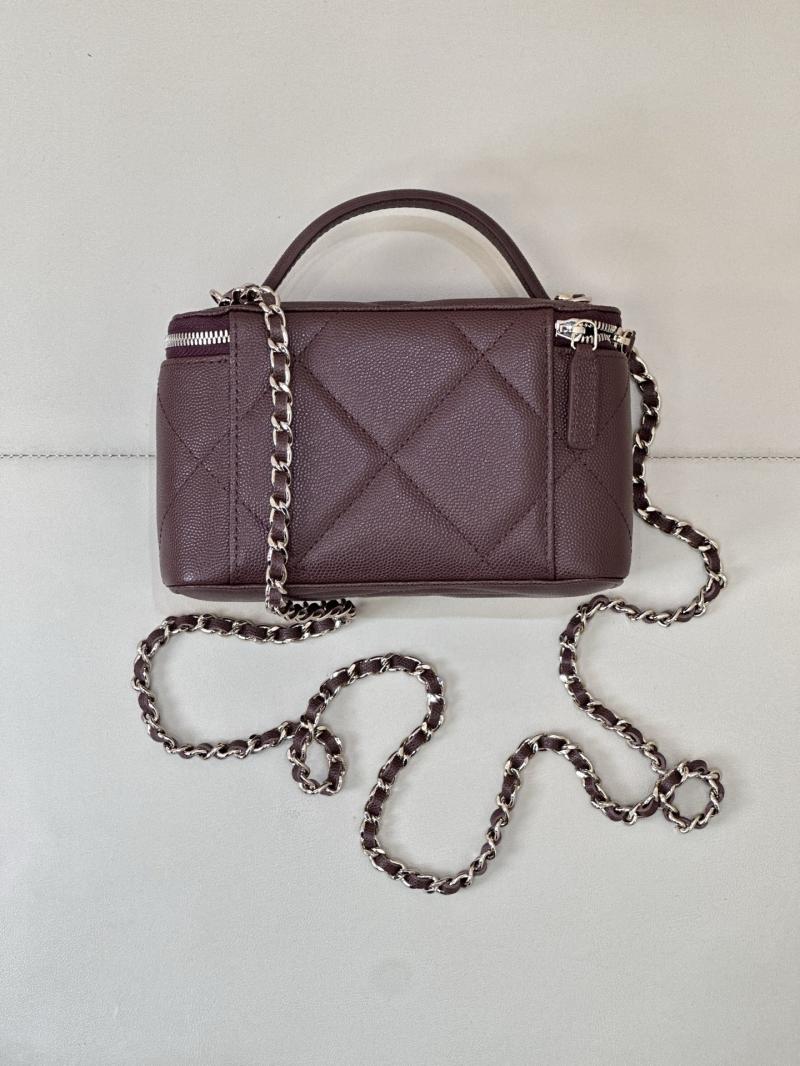 Chanel Long Vanity With Chain Burgundy AP4933