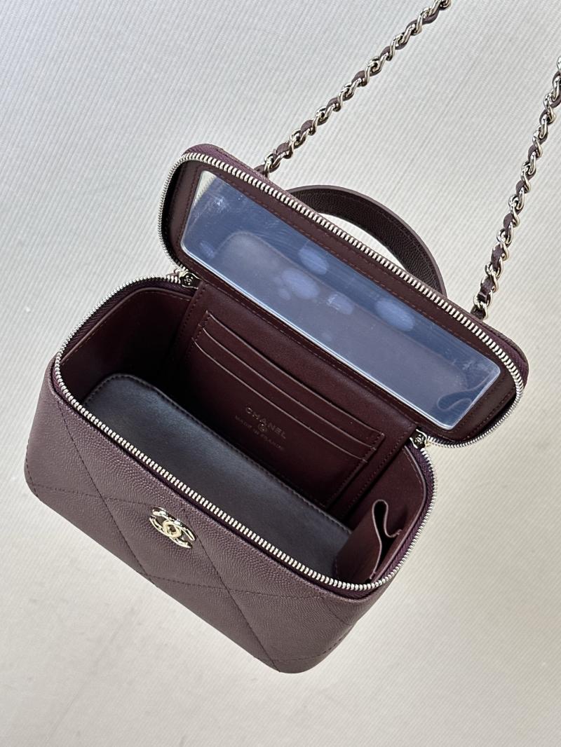 Chanel Long Vanity With Chain Burgundy AP4933