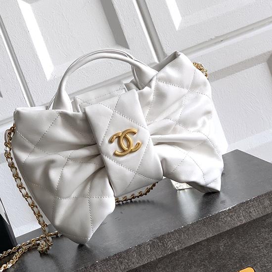 Chanel Mini Bow Bag White AS5849