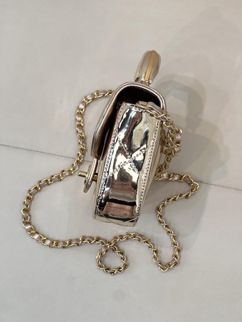 Chanel Small Clutch with Chain Light Gold AP4892