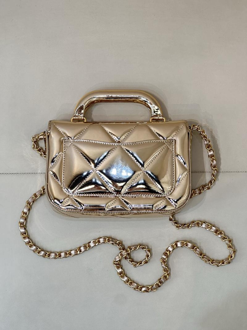Chanel Small Clutch with Chain Light Gold AP4892